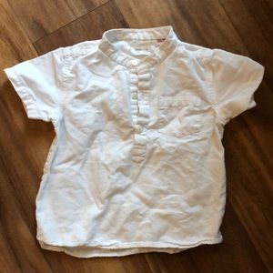 MNG Mango Baby Ribbed White Henley
